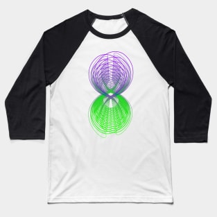 Galaxy abstract geometric purple green Baseball T-Shirt